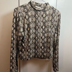 Reptile print cropped top